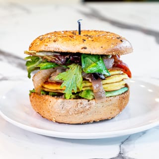 Chickpea Cake- Avocado Sandwich