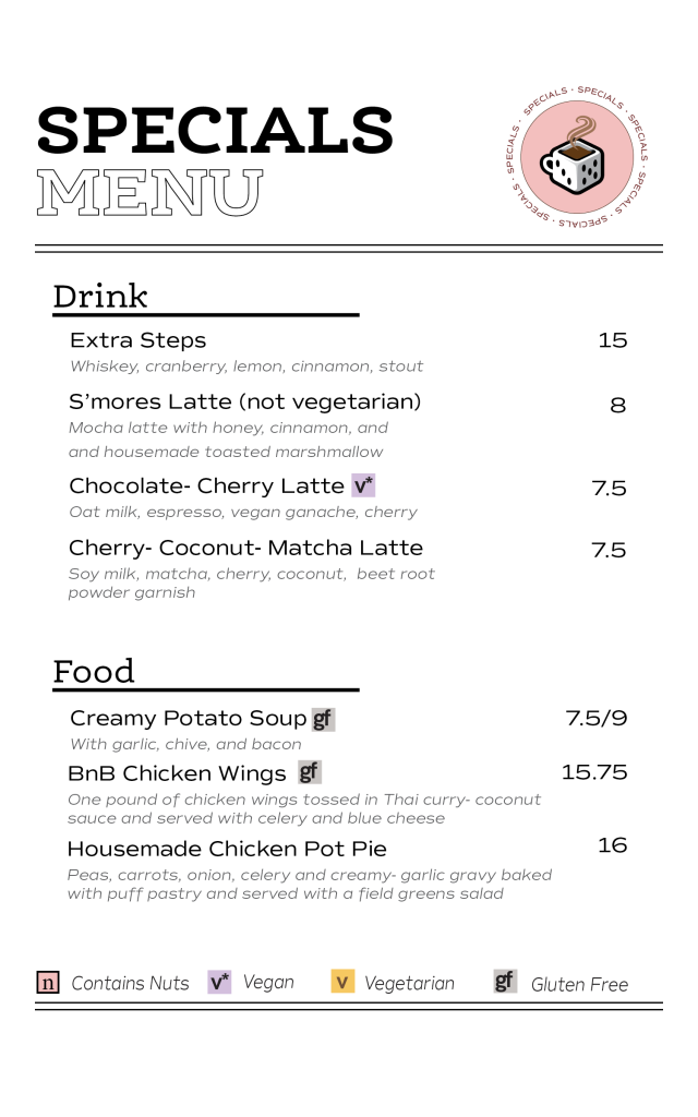 Philadelphia Beer, Wine & Cocktail Menu